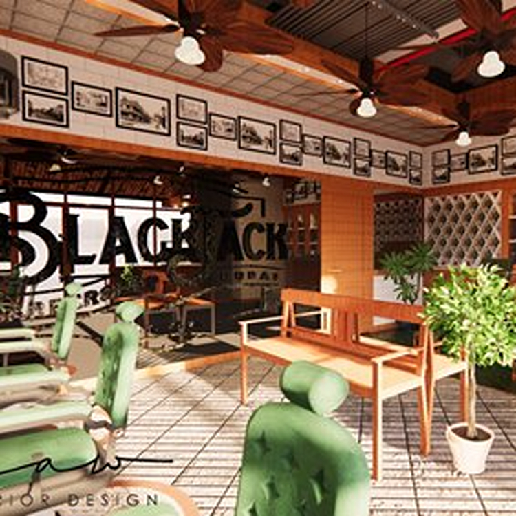 Barber Shop Retail Interior RAW Design Project